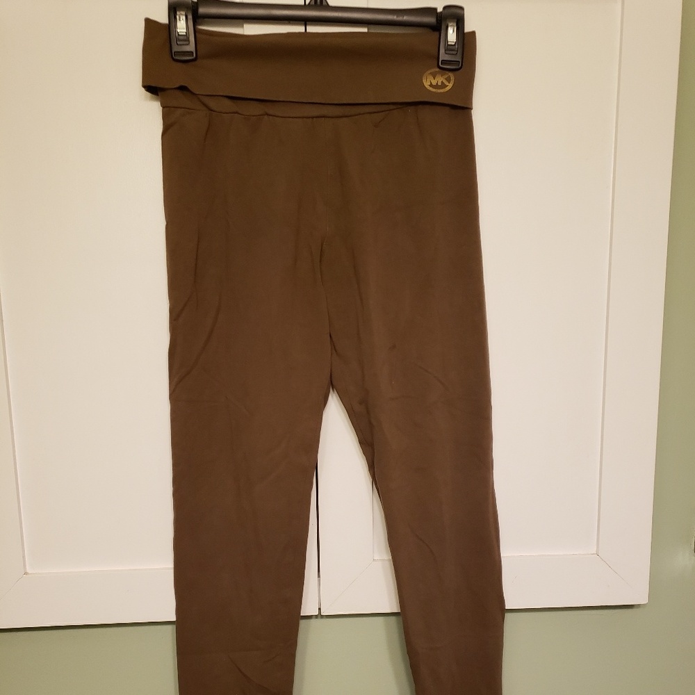 Michael Kors Leggings army green and gold